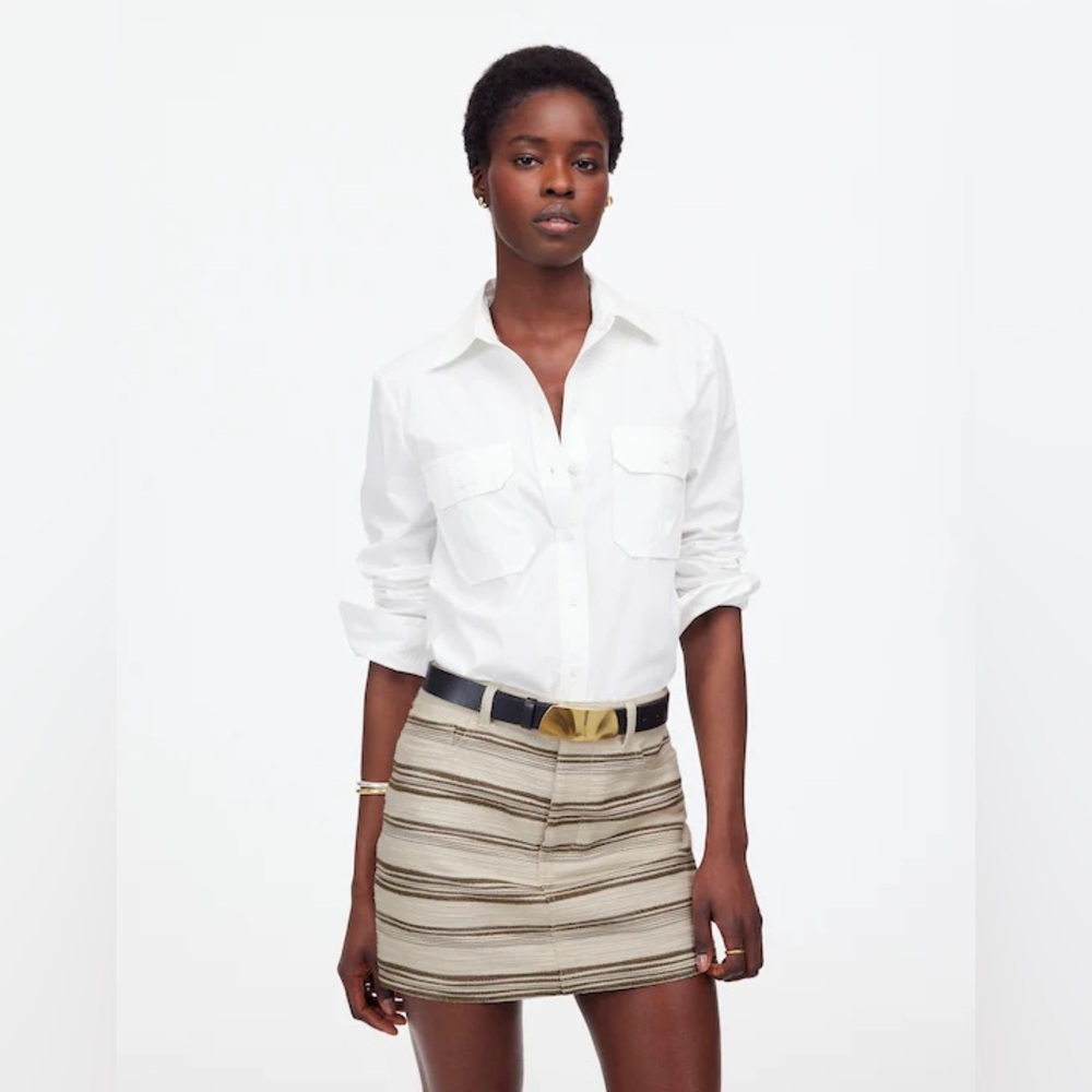 Madewell Mini Skirt in Striped Tweed